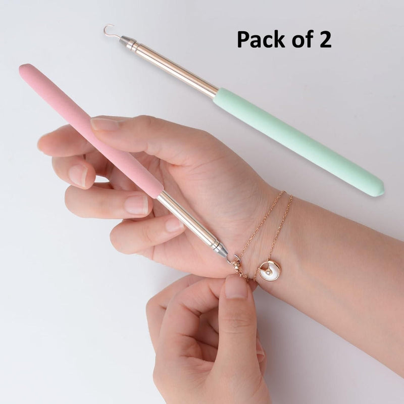 Bracelet Wearing Tool  Stainless Steel Fastening and Hooking Jewelry (Pack of 2)