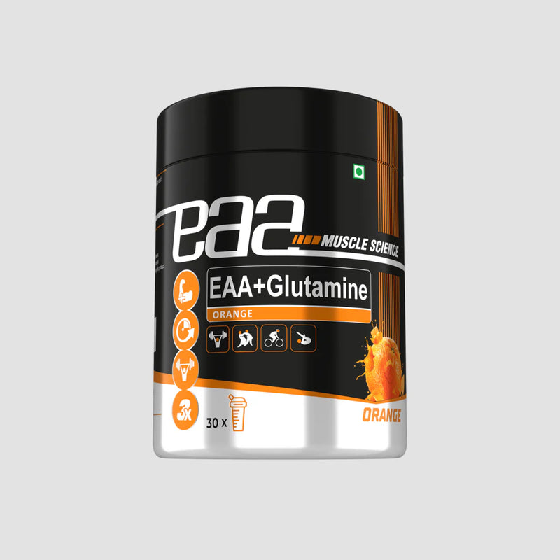 EAA (ESSENTIAL AMINO) + GLUTAMINE – 30 SERVINGS ORANGE