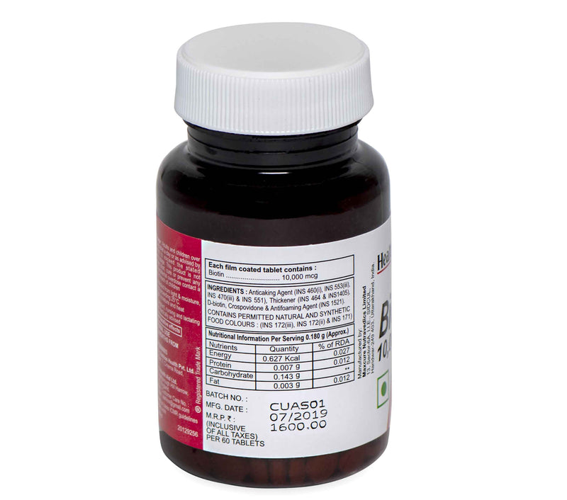 HealthAid I Biotin 10,000 µg I 60 Tablets