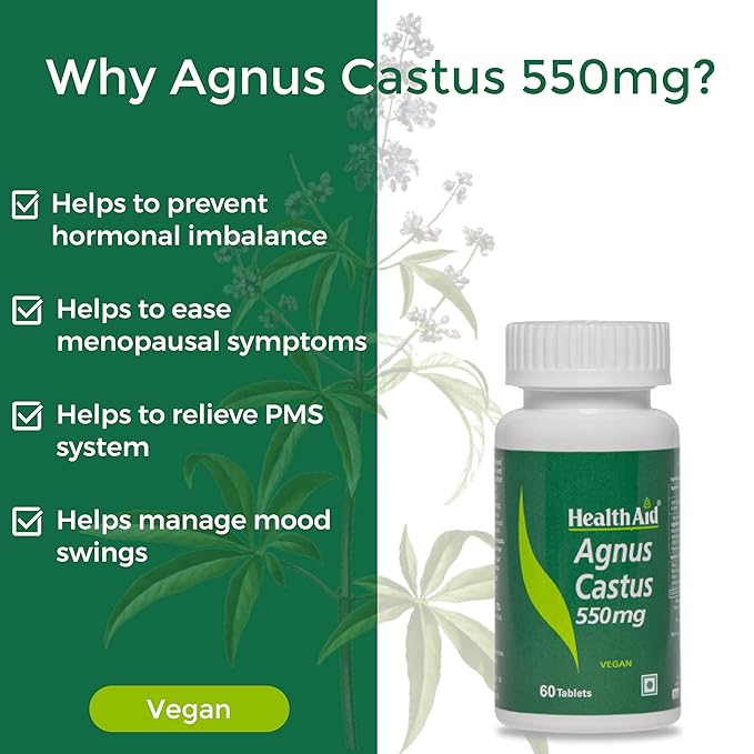 HealthAid I Agnus Castus 550 mg I 60 Tablets