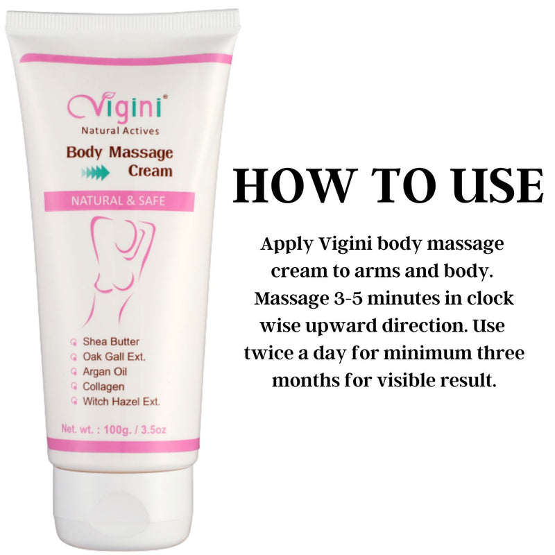 Vigini Breast Firming Bust Enlargement Tightening & Lifting Growth Increase Size Massage Cream-100gm