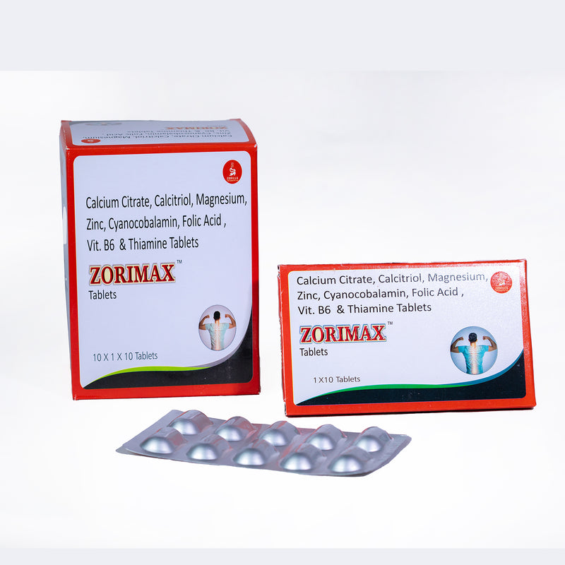 Zorimax Calcium Citrate Folic Acid 10 Tablets