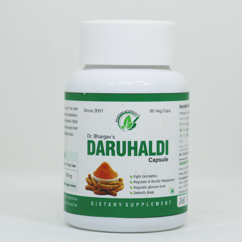 Dr.Bhargav's Derma Syrup 500 ml & Daruhaldi 60 Capsule