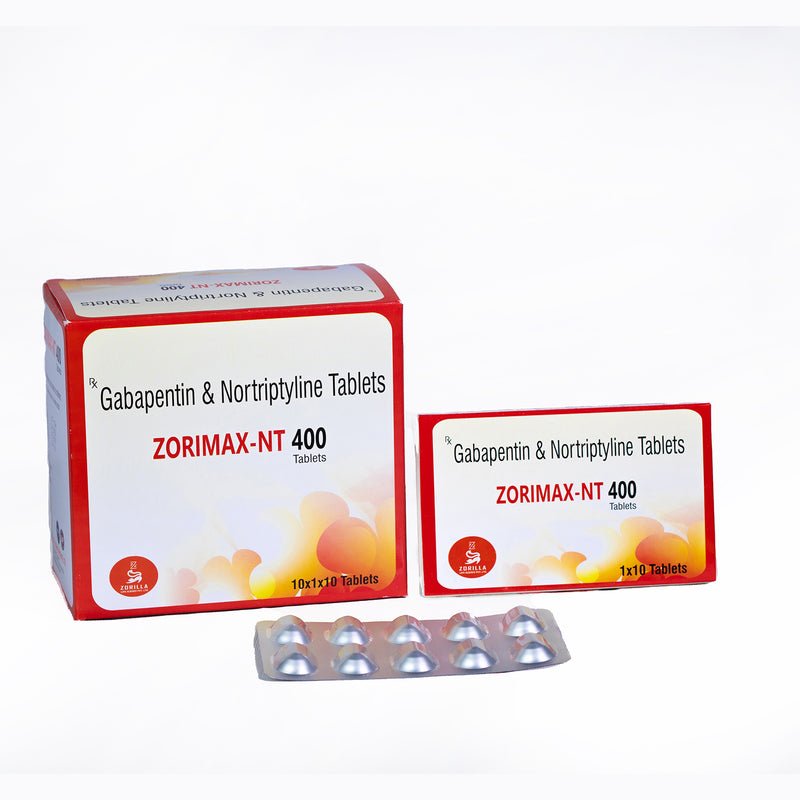 Zorimax NT 400 I Gabapentin I 10 Tablets