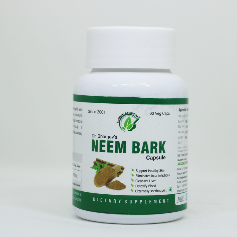 Dr.Bhargav's Derma Syrup 500 ml & Neem Bark 60 Capsule