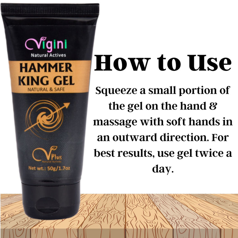 Vigini Hammer King Sexual Lubricant Lube Massage Delay Cream Gel for Men-50ml