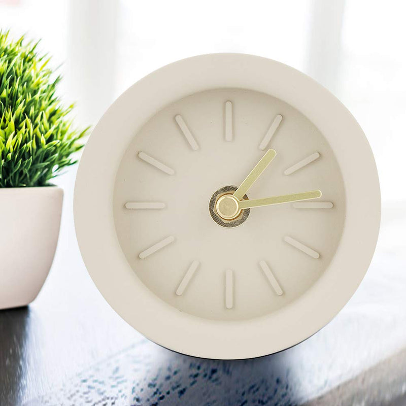 Concrete Clock, Ultra-Silence Technology Thickened Material Table Clock for Office for Kitchen