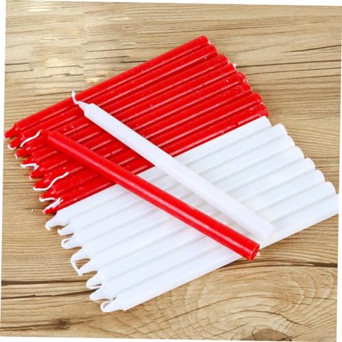 Alipis 20 Pcs Emergency Candle Outdoor Table Decor Scented Dinner Table Candles Long Screw Thread Candle Elegant Long Candles Wax Removal Art Decorate Banquet Red Paraffin Grace