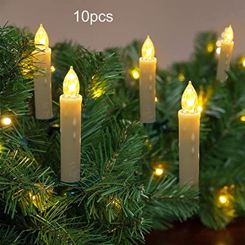 SAZ DEKOR 10 Pieces LED Candles Battery Operated Candle Lights for Window Ground Party