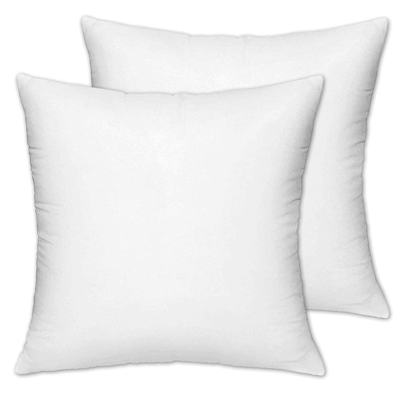 Kuber Industries Square Microfiber Filled Cushion Filler 12"x12"-Pack of 2 (White)-HS_38_KUBMART21166