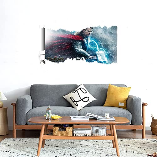 GADGETS WRAP Printed Wall Decal Sticker Scratched Paper Style Wall Decal (90cm x 50cm) - Thor 2