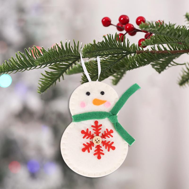 Moira 8pcs Merry Christmas 16 X 8 cm Tree Snowman Toy Doll Christmas Hanging Decorations for Home Office