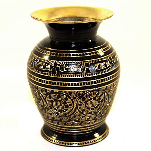 SkyWalker Metal Flower Vase (4 Inch, Gold; Black)