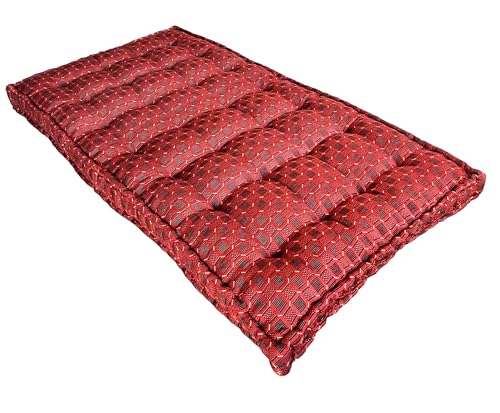 H B Msala Gadda Medium Firm Soft Cotton Quilt Mattress, Rectangle Type, Black Hosiery Cotton, Premium Red Box (3x6 Single)