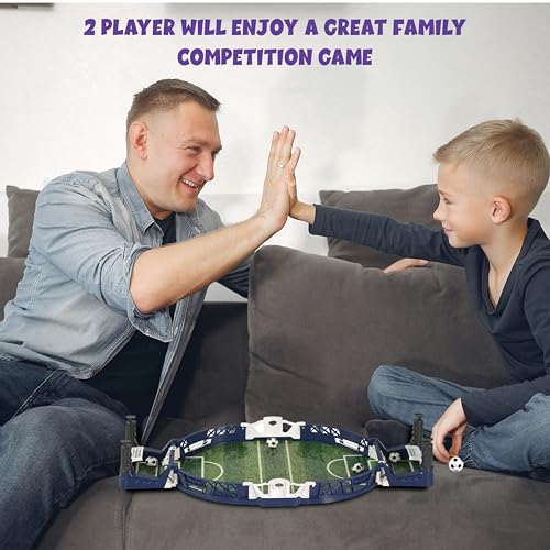 ToyMagic Mini Football Game|Indoor Mini Tabletop Soccer Game|2 Players Interactive Hand Football Board Game|Sport Game for Boys & Girls 4+|Best Birthday Gift|Family Games|Table Game Toy|Made in India