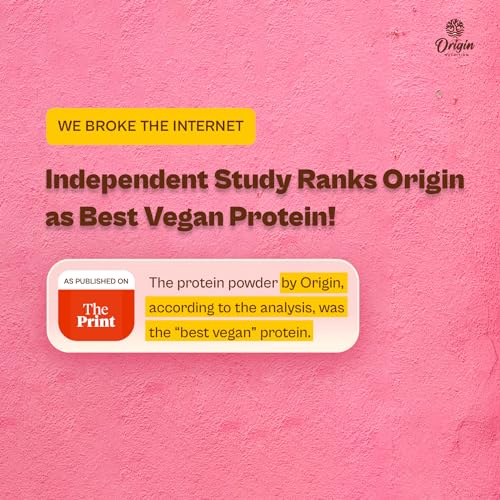 ORIGIN NUTRITION Natural & Vegan Plant Protein Powder|Ranked Best Vegan Protein|Certified 25G European Pea & Pumpkin Seed Protein|Allergen Free & Easy To Digest|Recovery & Fitness|Chocolate,271G