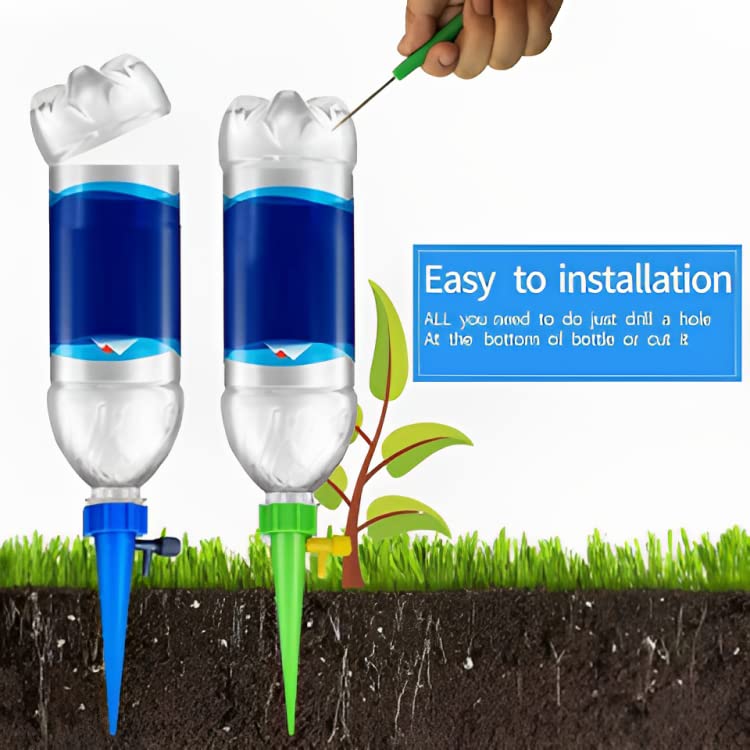 SR TRENDS Dripping Irrigation kit, self Watering Device for Plants, drip Irrigation kit, Vacation Plant Waterer for Home Garden, Plant Water drip Spikes (24 Pieces)