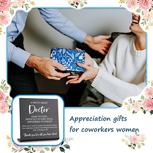 Thank You Gifts for Doctor Retirement Gifts for Doctors Doctor Gifts Appreciation Gifts for Doctors Desk Cubicle Décor Keepsake for Colleagues Women Desk Sign for Home Office Bar Accessories Vsk56