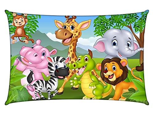 ZAVEZA - Home Kart Pillow with Soft Velvet Pillowcase- 12" x 18" - 1 Month to 5 Years - Baby Pillows for Sleeping, Kids Pillow for Girls & Boys Unicorn Animal Pattern - Set of 1