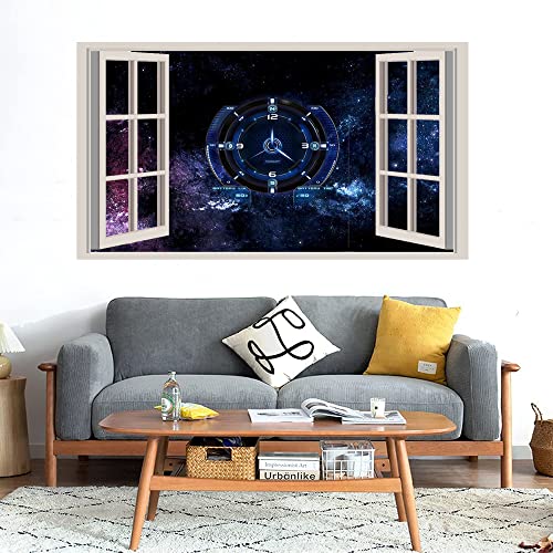 GADGETS WRAP Printed Wall Decal Sticker Fake Window Style Decal (90cm x 50cm) - Solor System