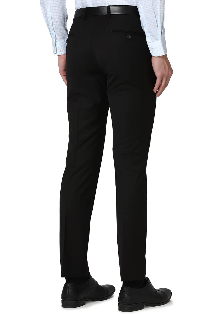 Peter England Men's Slim Work Utility Pants (PITFSSLBG05874_Black_36)