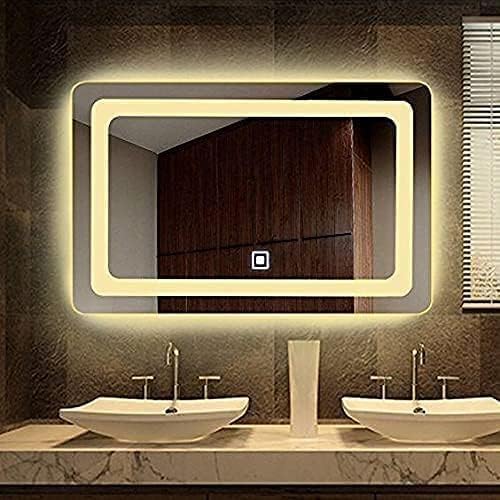 ARC homes Premium Wall Mounted Rectangular Backlit Digital Led Mirror with Touch Sensor Bathroom Mirror with 3 Mode Led Lights (30 x 24 Inch) Long Mirror for Bedroom Washbasin Lighting