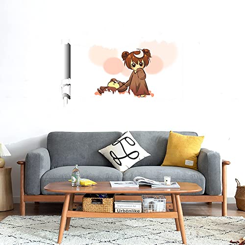 GADGETS WRAP Printed Wall Decal Sticker Scratched Paper Style Wall Decal (90cm x 50cm) - Cute Little Anime