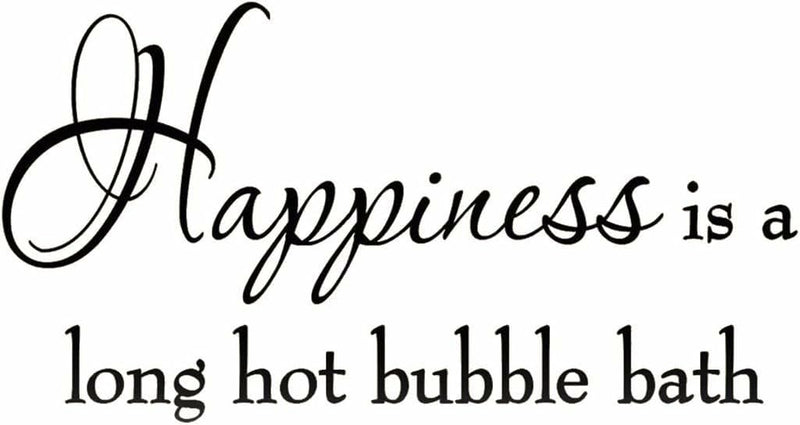 GADGETS WRAP Happiness is a Long Hot Bubble Bath Wall Decal Bathroom Quotes Shower Stickers