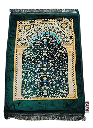 FAF e-TRADERS Modern Premium Janamaz Prayer Mat Musalla Soft Velvet Mat for Salah Musallah and Namaz