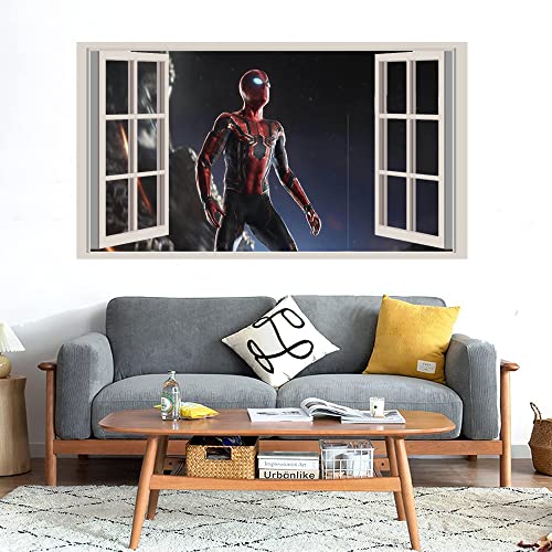 GADGETS WRAP Printed Wall Decal Sticker Fake Window Style Decal (90cm x 50cm) - Vingadores Spider Man