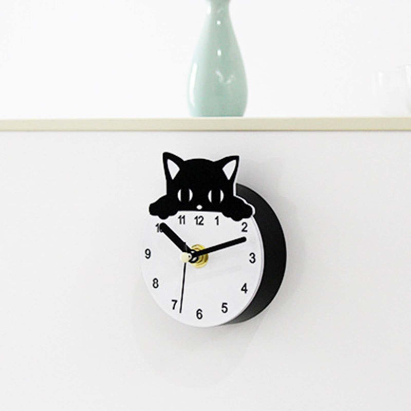 CALANDIS Cat Fridge Magnet Clock for Home Kitchen Fridge Clock Refrigerator Decor