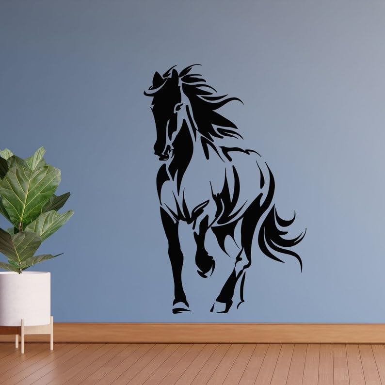 SnappySticker Horse Stallion Wall Sticker PVC Vinyl Easy to Stick (27 X 42)