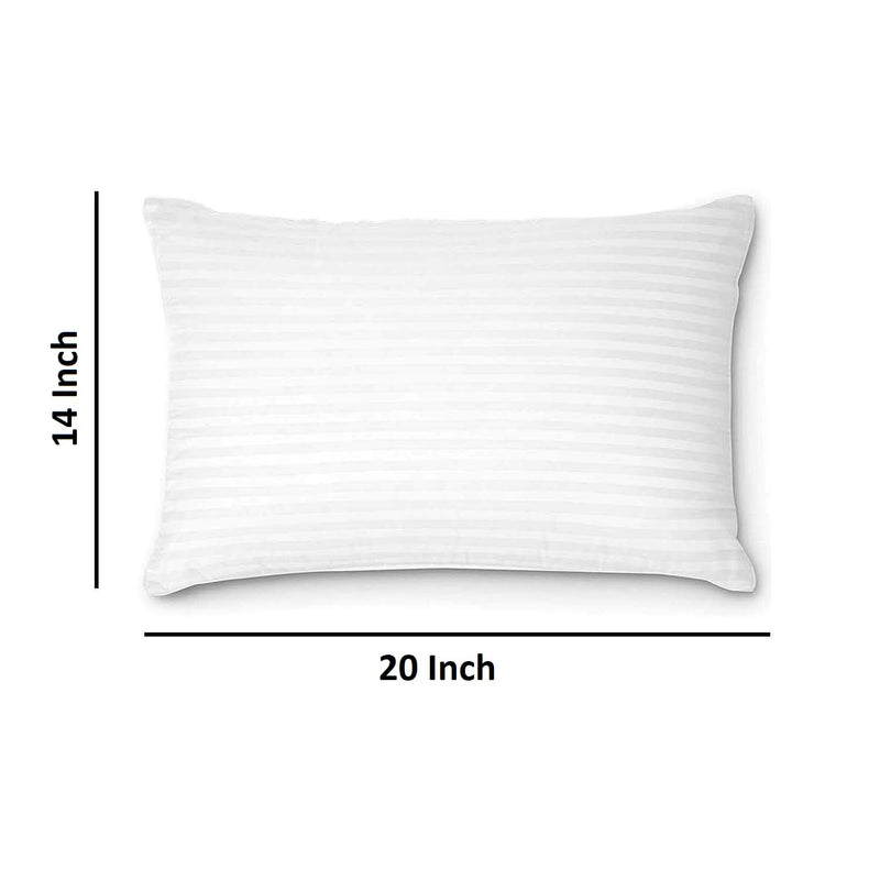 VLYSIUM Rectangular 14x20 Inches Cushion, Pack of 4, Cotton fiber filling Hotel Quality Premium Fibre Soft Cushion, Lumbar Pillow Filler - White