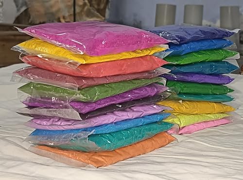 Rangoli Colour Powder, Pack of 10 Packets, Multi-Color