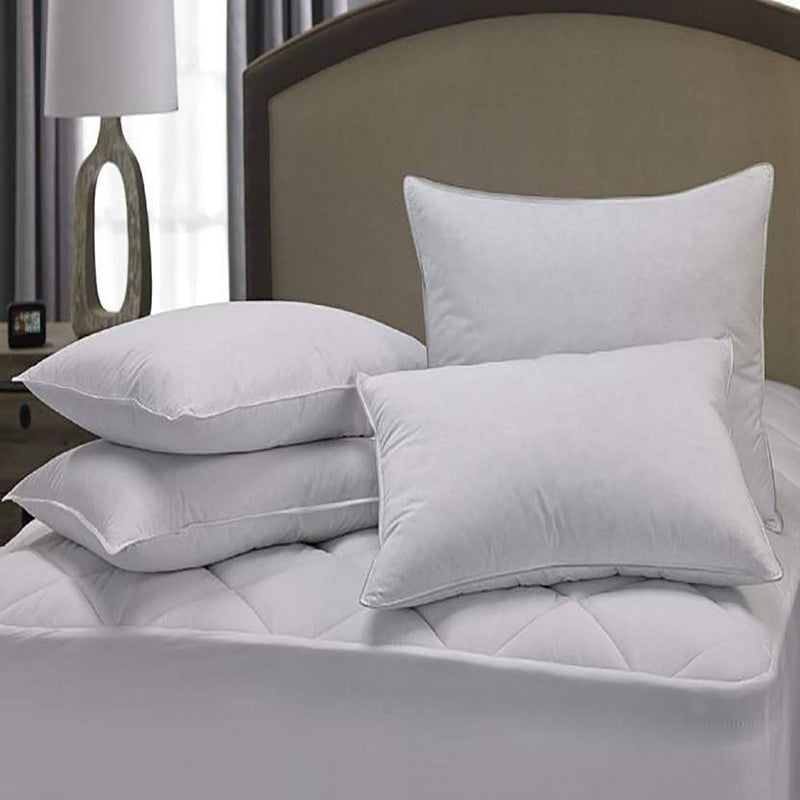 Daksh 4 Piece Microfibre Fluffy Pillows for Giving Support to Your Neck, White (20 * 30in)