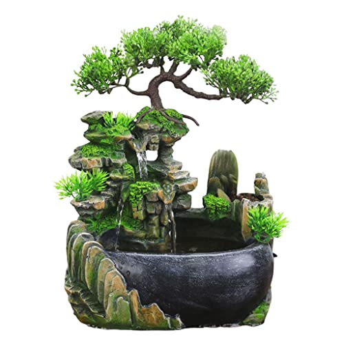 ATORSE® Table Fountain Rockery Landscape Bonsai Statue Spray Water Fountain No Fog