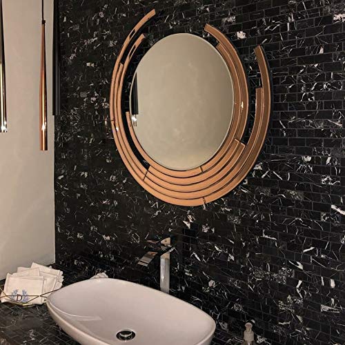 Venetian Design Eclipse Rose Gold Wall Mirror Diameter - 36 Inches