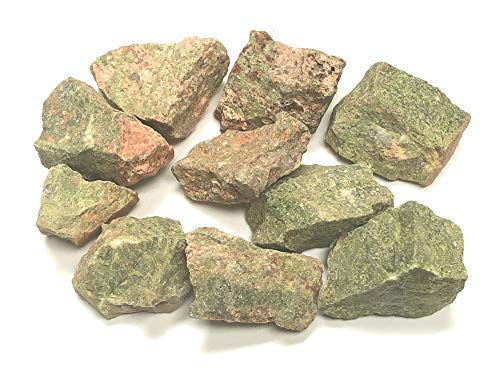 Zentron Crystal Collection: 1/2 Pound Natural Rough Unakite Stones