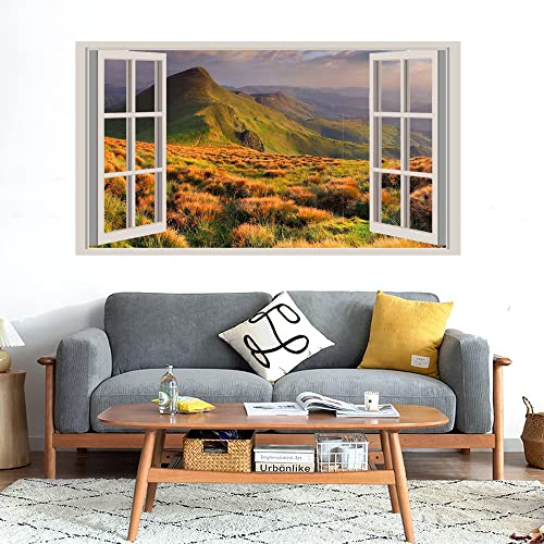 GADGETS WRAP Printed Wall Decal Sticker Fake Window Style Decal (90cm x 50cm) - Ukraine Landscape