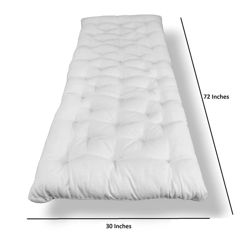 ATOOTFUSION 5-Inch Soft Cotton Quilt Mattress - Single Bed Star Mattress, Foldable & Reversible, Luxuriously Thick, Medium Firmness - Cotton Mattress (30X72X5 Inches)