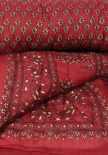 SAMRADHI Traditional Famous Jaipuri Beautiful Floral Print in Multi Colour Jaipuri Rajai/Razai/Quilt Single/Single Bed Quilt/Comforter/AC Quilt/AC Comforter