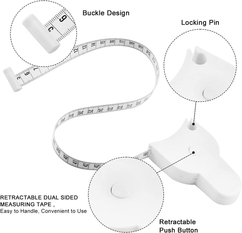 SPAREQUE Body Measuring Tape body tape Retractable inch tape for measurement for body with Lock Pin and Push Button 150cm Tape Measure for Fat Measurement and Weight Loss Sewing Tape Tailor Tape