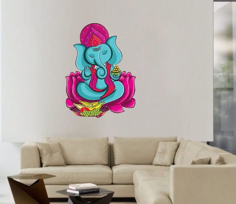 Delight Art Shree Lord Ganesha Ganpati ji Wall Sticker Size - ( 41*55 ) cm Model id - ( DAMC00750L )