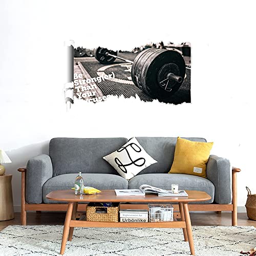 GADGETS WRAP Printed Wall Decal Sticker Scratched Paper Style Wall Decal (90cm x 50cm) - Be Stronger