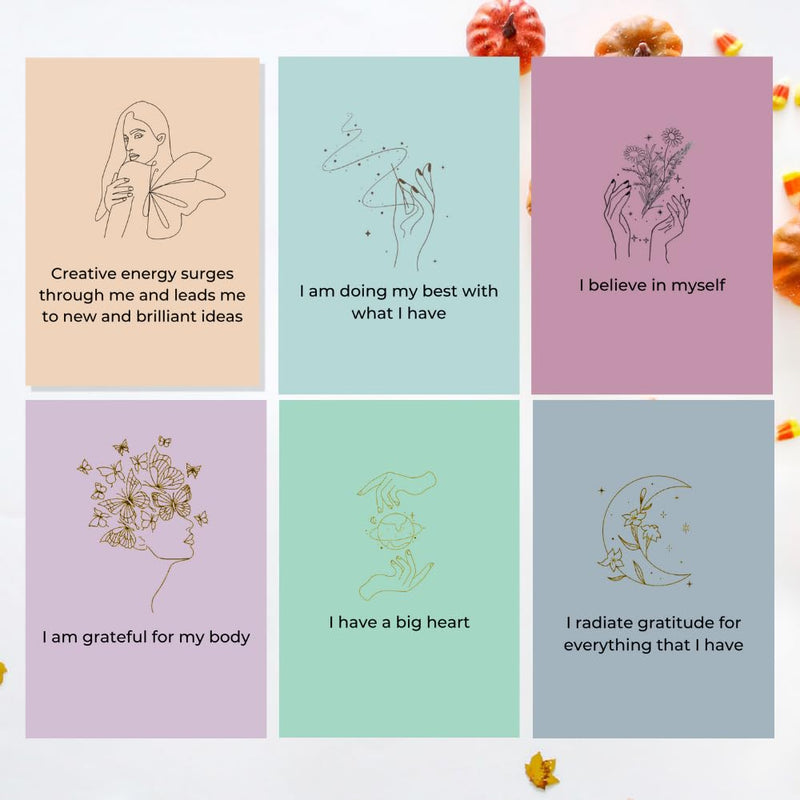 40 Self Care Cards for Women | Positive Affirmation | Body and Mind Positivity | Self Love, Motivation, Kindness Cards | Colourful Cards. Great Gifts