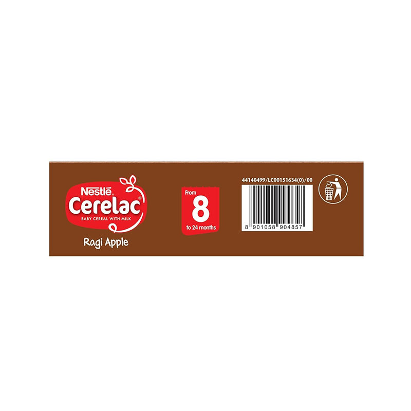 Nestle Cerelac Baby Cereal with Milk , Ragi Apple , From 8 to 24 Months ,Stage 2, Source of Iron & Protein , 300g