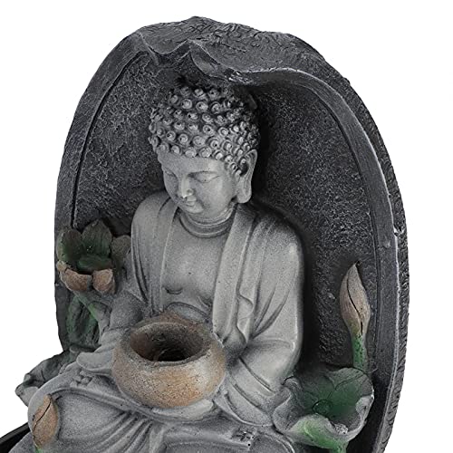 Ubersweet® Tabletop FountainUnique Creative Buddha Statue LED Lighted Tabletop Fountain Small Interior Water Feature with Calming and Relaxing Water Soundfor Home and Office(Pink)'