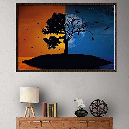 DIY 5D W031 Tree 40X30 Full Embroidery tings Arts Craft for Home Wall Decor(W031) -Layfoo