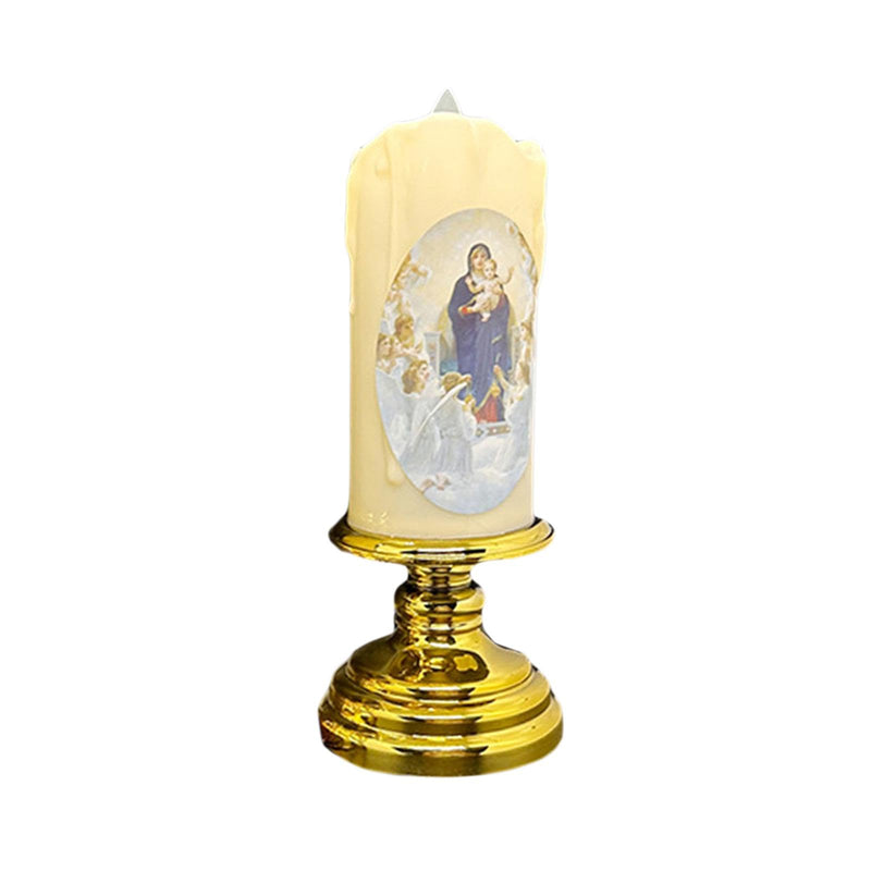 ATORSE® Flameless Electronic Candles Lamp LED Prayer for Larterns Wedding Decoration holy family