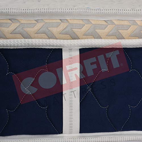 Coir FIT i-Cool Gel 7 Zone HR Foam with Clima Adapt Cover and HerbFRESH��Technology Memory Foam Mattress (White, 84x72x9)